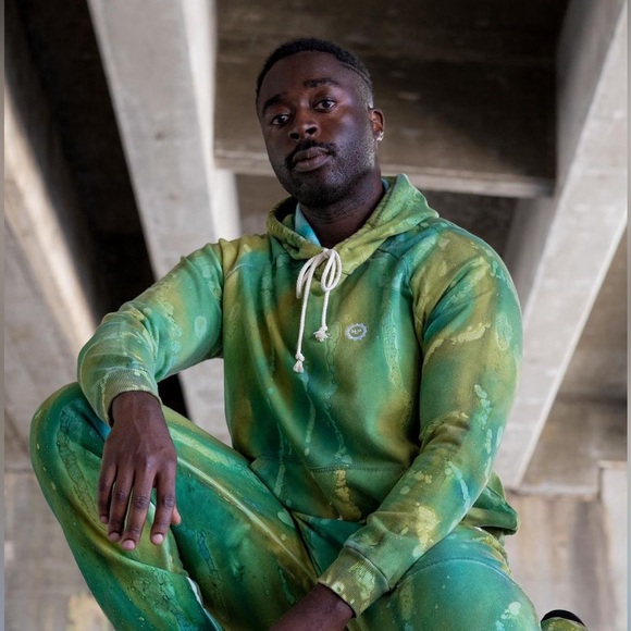 🎉HOST PICK🎉NWOT Big Bud Press Hand-Painted Sweats Hoodie Green Moss Unisex - Picture 1 of 13